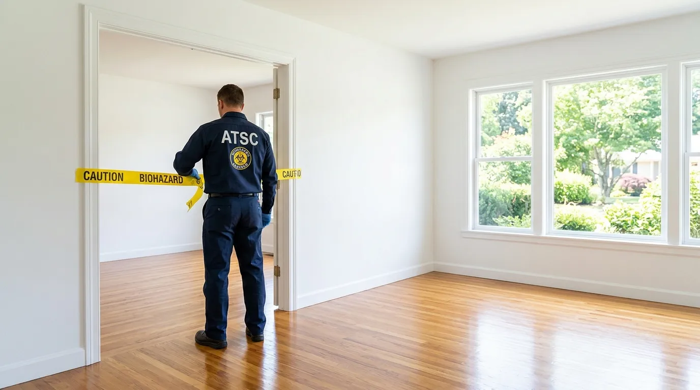 Certified biohazard cleanup crew performing Crime Scene Cleanup in Brownsville